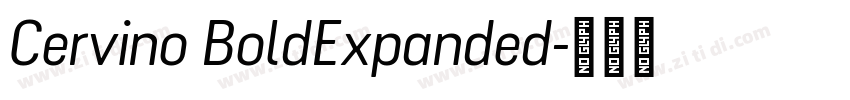 Cervino BoldExpanded字体转换